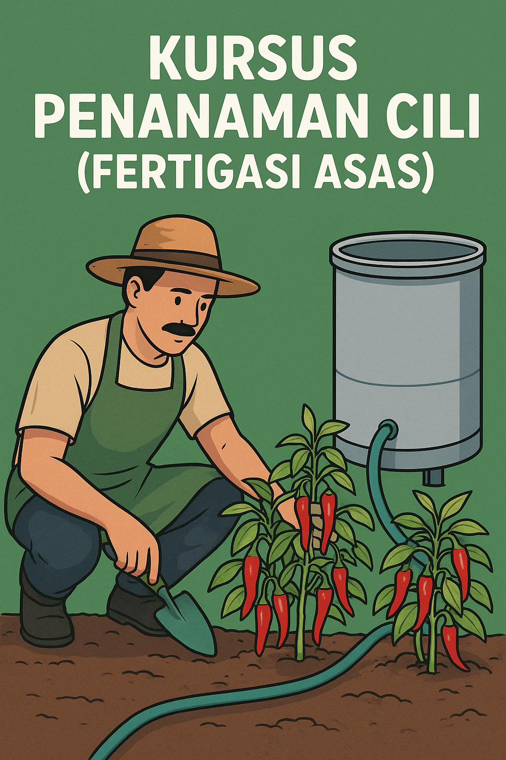 Kursus Penanaman Cili (Fertigasi Asas) Logo